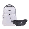New Balance Essentials Backpack and Waist Bag (White Bundle Set)