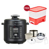 La gourmet 6L Healthy Pressure Cooker with FREE 6pcs Accessories Set (LGELPC361806) + 5kg Tupperware Rice Smart Junior