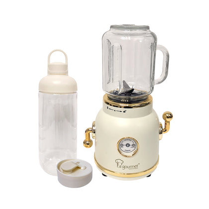 La gourmet 600ml Healthy Retro Juice Blender Set - Vanilla Cream