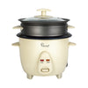 La gourmet 0.6L Rice Cooker with Non-Stick Steamer - Vanilla Cream