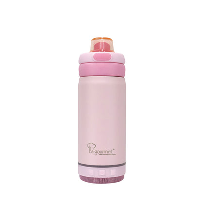 La gourmet 350ml Thermal Bottle with Bluetooth Speake - Pink