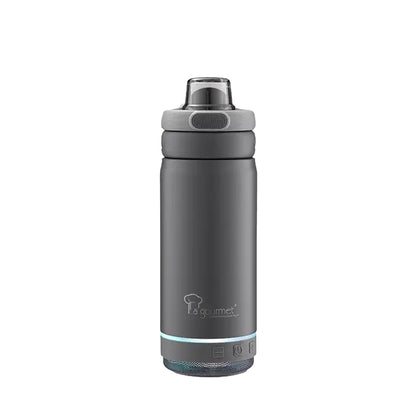 La gourmet 350ml Hydrotune Thermal Bottle with Bluetooth Speaker - Grey