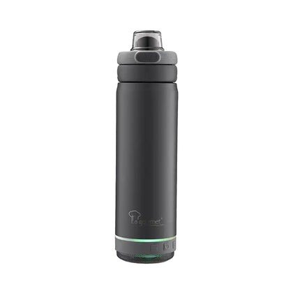La gourmet 500ml Hydrotune Thermal Bottle with Bluetooth Speaker - Grey