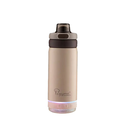 La gourmet 350ml Thermal Bottle with Bluetooth Speake - Beige