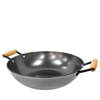 La gourmet 34cm Nitrigan Cast Iron Wok