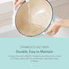 La gourmet Amoura 22cm Cast Iron Casserole + FREE Kitchen Accessories Set