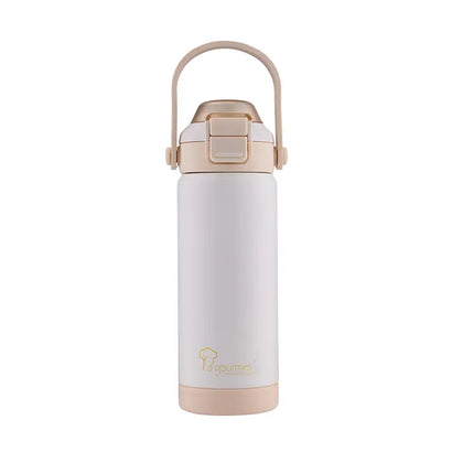 La gourmet 530ml Superwide Wave Terra Dual Cap Thermal Bottle - Ivory Marble