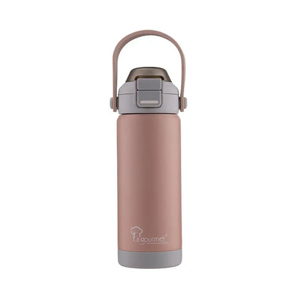 La gourmet 530ml Superwide Wave Terra Dual Cap Thermal Bottle - Rose Quartz