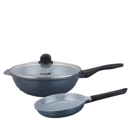 SHOGUN Kyoto Ceragan Ceramic 32cm Wok + 24cm Frypan