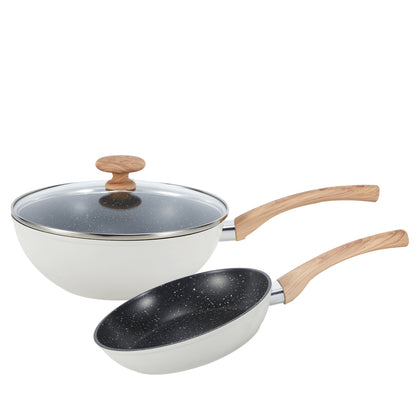 La gourmet Shogun Dusky 24 Wok with Lid + 20cm Frypan (Bundle Set)