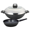La gourmet Shogun Hiro 36cm Marble Wok + Senjo 18cm Frypan Set
