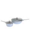 SHOGUN 4-pc Smart Ceramic Cooking Set comprising 18cm Saucepan with Lid + 30cm Wok with Lid