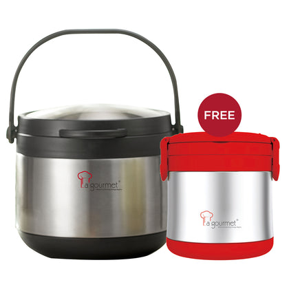 La gourmet Sakura 3.0L Thermal Cooker with FREE 0.85L Thermal Lunch Box