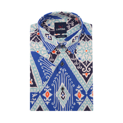 LANTONA Short-sleeved Shirt - Navy Blue