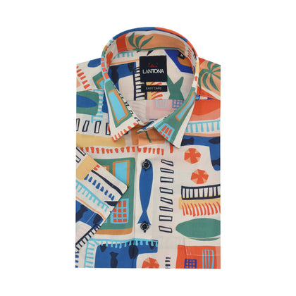 LANTONA Short-Sleeved Shirt - Orange