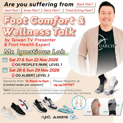 Foot Comfort & Wellness Talk by Ignatious Loh (21–22 & 28–29 Nov 2026)