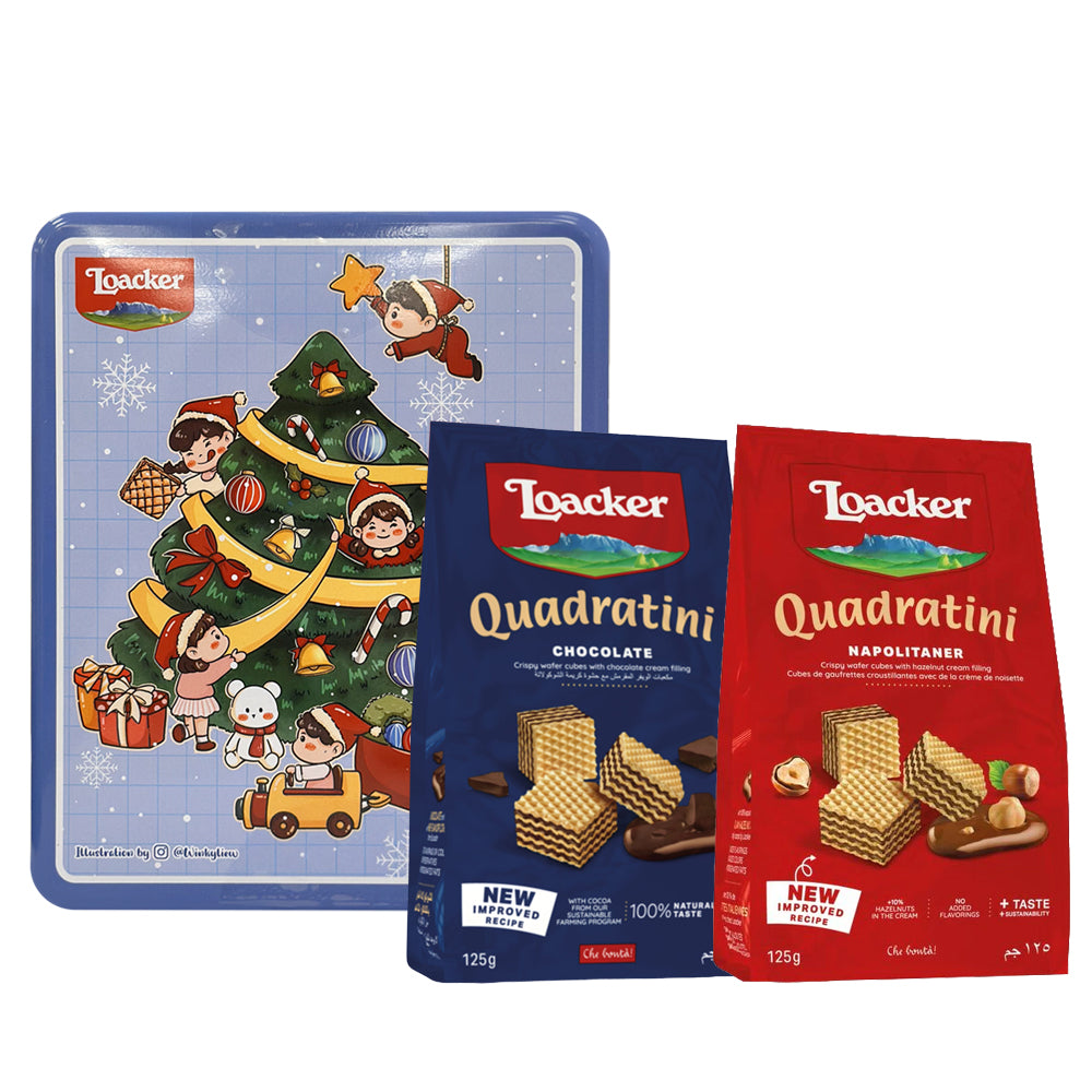 [ONLINE EXCLUSIVE Carton Sale] Loacker Season's Greetings Gift Tin 125g x 12