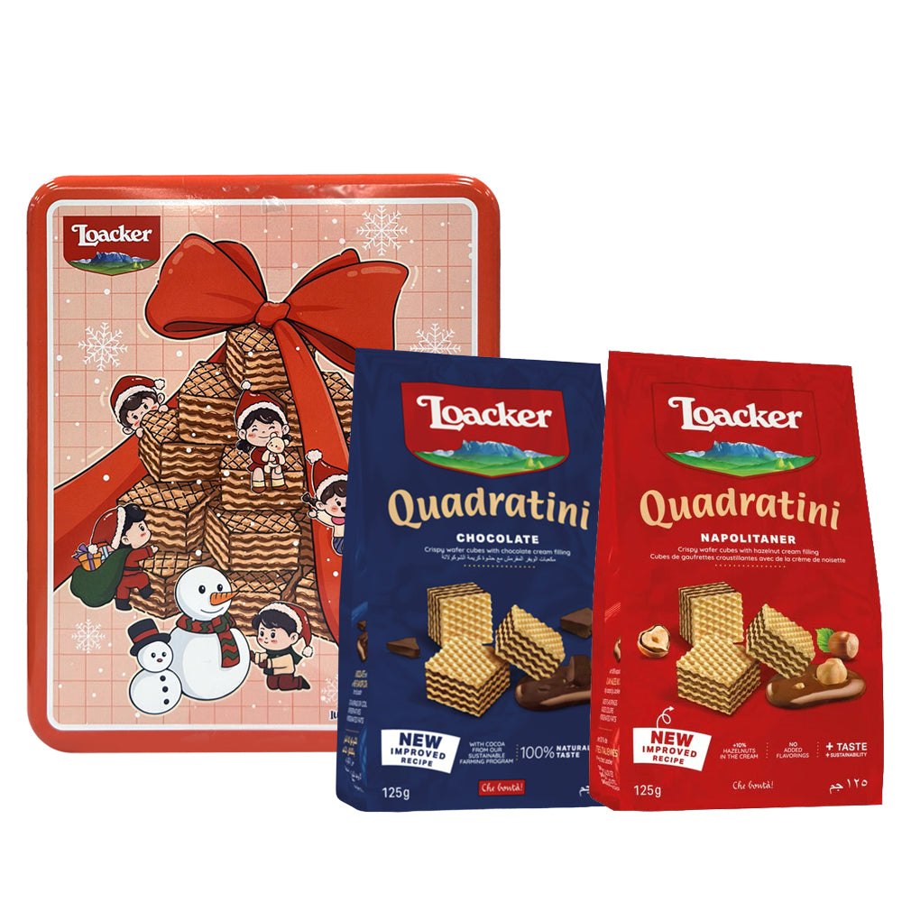 [ONLINE EXCLUSIVE Carton Sale] Loacker Season's Greetings Gift Tin 125g x 12