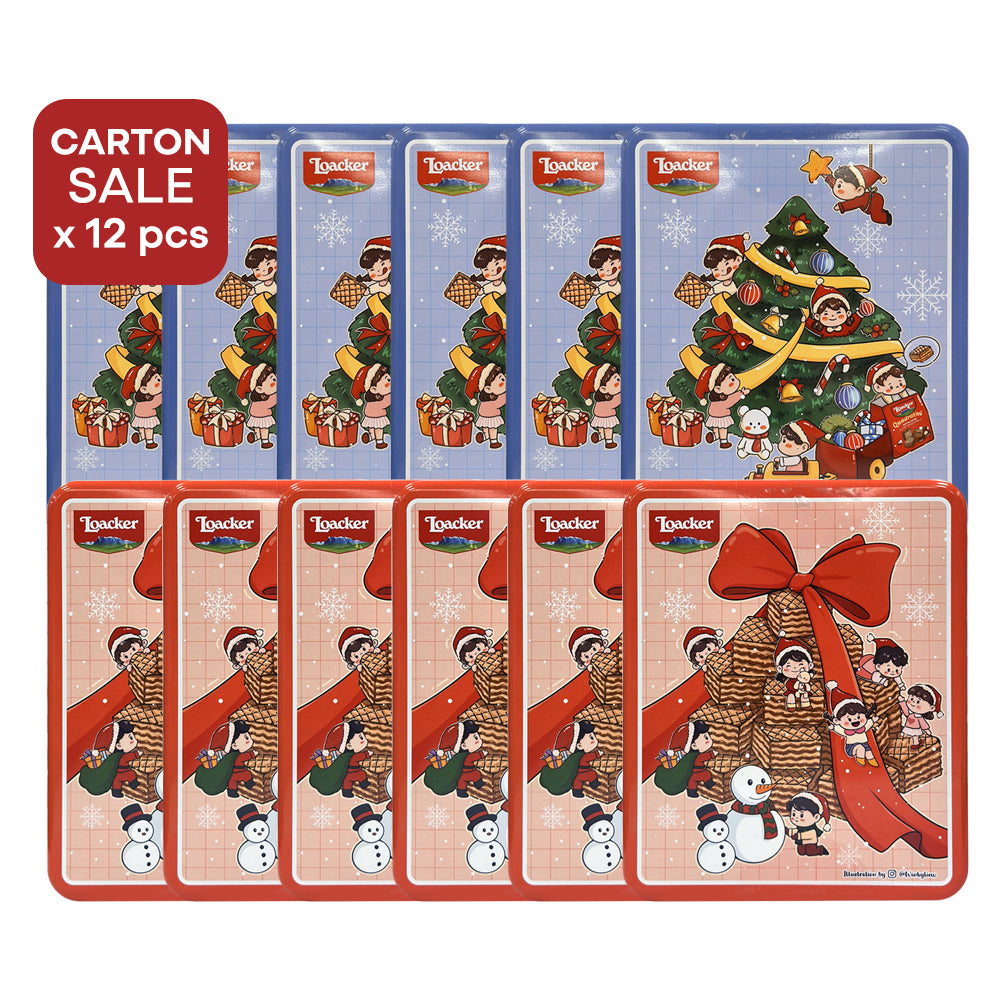 [ONLINE EXCLUSIVE Carton Sale] Loacker Season's Greetings Gift Tin 125g x 12