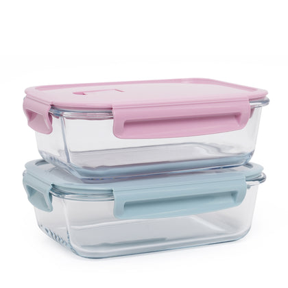 [Online Exclusive] MAX 1040ml Borosilicate Glass Container (Set of 2)