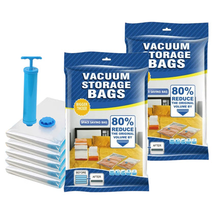 [Online Exclusive Bundle of 2] MAX Vacuum Storage Bags - Set of 5 + FREE Hand Pump