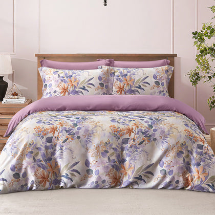 MARIE CLAIRE Tencel Printed Fitted Sheet Set - Leaf Royale