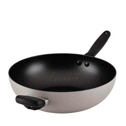 MEYER Bauhaus 28cm Stirfry Pan with Helper Handle - Warm Grey