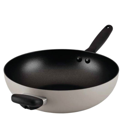 MEYER Bauhaus 30cm Stirfry Pan with Helper Handle - Warm Grey