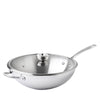 MEYER White Steel 32cm Covered Stirfry with Handle
