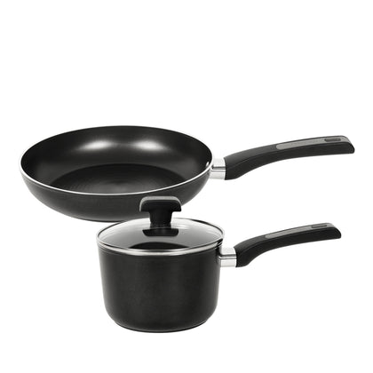 Prestige 25cm Open Frypan + 16cm Covered Saucepan (MEY-91166-P)