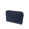 Mel&Co Saffiano-Effect Zip-Around Coin and Card Holder-Black