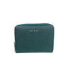 Mel&Co Saffiano-Effect Zip-Around Coin and Card Holder-Forest Green