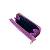 Mel&Co Saffiano-Effect Zip-Around Coin and Card Holder-Lilac