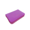 Mel&Co Saffiano-Effect Zip-Around Coin and Card Holder-Lilac