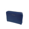 Mel&Co Saffiano-Effect Zip-Around Coin and Card Holder-Navy