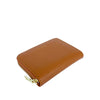 Mel&Co Saffiano-Effect Zip-Around Coin and Card Holder-Tan