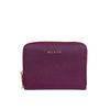 Mel&Co Saffiano-Effect Zip-Around Coin and Card Holder-Wine