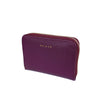 Mel&Co Saffiano-Effect Zip-Around Coin and Card Holder-Wine