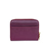 Mel&Co Saffiano-Effect Zip-Around Coin and Card Holder-Wine