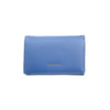 Mel&Co Saffiano-Effect Compact Tri-Fold Wallet-Baby Blue