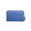 Mel&Co Saffiano-Effect Compact Tri-Fold Wallet-Baby Blue