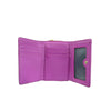 Mel&Co Saffiano-Effect Compact Tri-Fold Wallet - Lilac