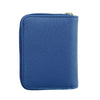 Mel&Co Saffiano Leatherette Key Holder with Gusset Pocket-Blue