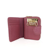 Mel&Co Saffiano Leatherette Key Holder with Gusset Pocket-Rose