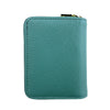 Mel&Co Saffiano Leatherette Key Holder with Gusset Pocket-Sea Green