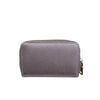 Mel&Co Saffiano Leatherette Double Zipper Pouch with Key Clips-Gun