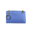 Mel&Co Saffiano-Effect Coin Pouch with Keyring -Baby Blue