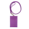 Mel&Co Saffiano-Effect Basic Lanyard Card Holder-Lilac