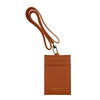 Mel&Co Saffiano-Effect Basic Lanyard Card Holder -Tan