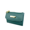 Mel&Co Saffiano Leatherette Front Flap Pocket Pouch with Keyring- Sea Green